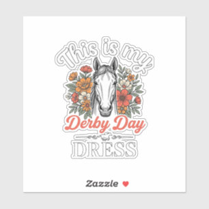 Sticker Chemise de Derby Jour Cheval Floral Vintage Concep