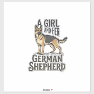 Sticker Chemise de fille berger allemand Design pour amate