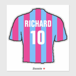 Sticker Chemise de football Claret & Blue pour personnalis