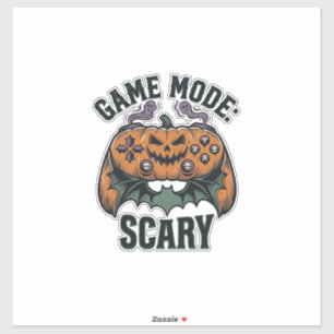 Sticker Chemise de joueur effrayant Art de manette Hallowe