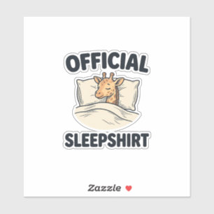 Sticker Chemise de nuit officielle girafe drôle Desi