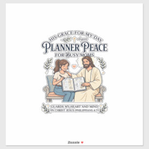 Sticker Chemise de planificateur de maman à domicile Jésus