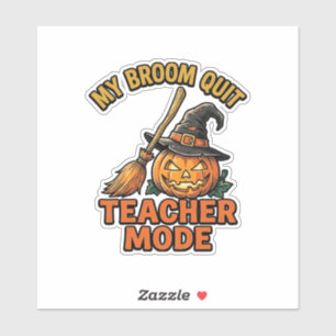 Sticker Chemise de professeur Halloween Broom Trouble Desi