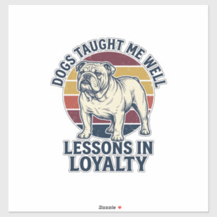 Sticker Chemise de sagesse canine Graphique de leçon de bo