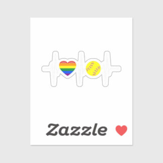 Sticker Chemise de softball gay Joueur de softball Fierté 