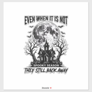 Sticker Chemise drôle d'Halloween Saison Squelettique Fuir