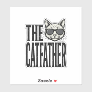 Sticker Chemise graphique citation chat vintage Funny Catf