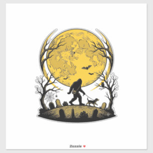 Sticker Chemise Halloween Bigfoot Pleine Lune Promenade Ch