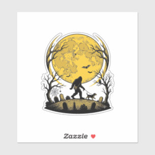 Sticker Chemise Halloween Bigfoot Pleine Lune Promenade Ch
