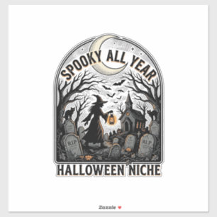 Sticker Chemise Halloween tous les jours Design Spooky tou