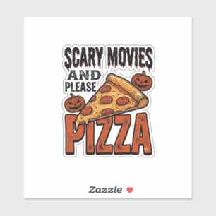 Sticker Chemise Horror Pizza pour les fans de soirées ciné