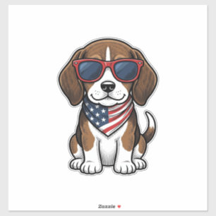 Sticker Chemise lunettes de soleil pour chiot Beagle patri