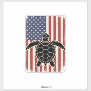 Sticker Chemise patriotique vintage drapeau américain tort