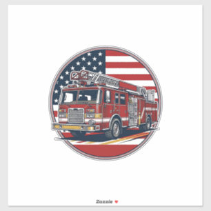 Sticker Chemise vectorielle Cercle Drapeau Américain Camio