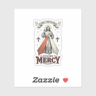 Sticker Chemise vintage Divine Miséricorde Jésus je me fie