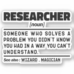 Sticker Chercheur Noun Étudiant Diplômé Sciences Analyse