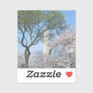 Sticker Cherry Blossoms et le monument de Washington à DC