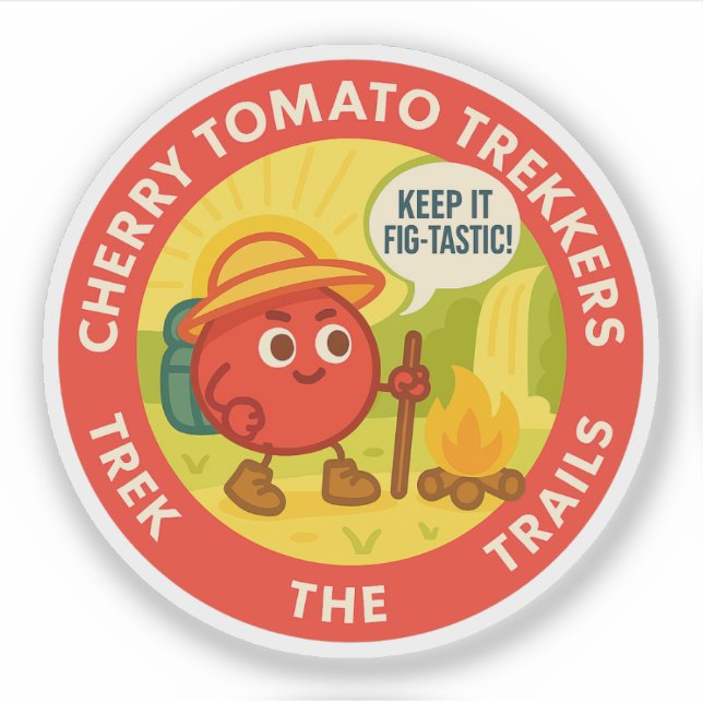 Sticker Cherry Tomato Trekkers Trek The Trails (Devant)