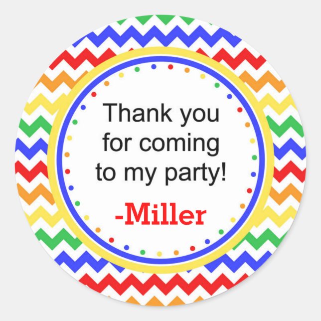 Sticker Chervon couleur primaire (Devant)