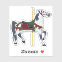 Cheval à bascule gris pommelé