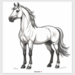 Sticker Cheval blanc