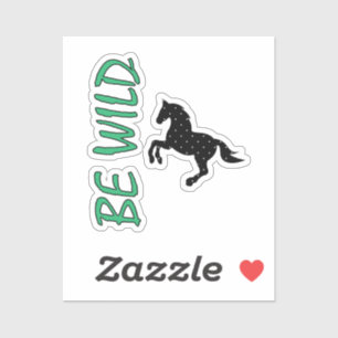 Sticker Cheval décoratif sauvage et fort