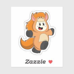 Sticker Cheval en costume