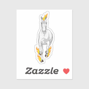 Sticker Cheval en Flammes