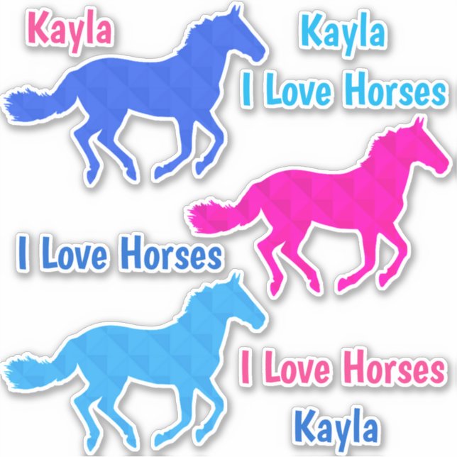 Sticker Cheval fille (Devant)