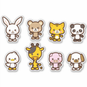 Sticker chevalet de vinyle pour animaux mignons