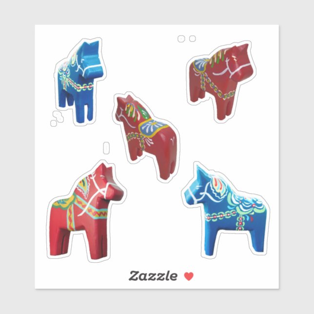 Sticker Chevaux Chunky Dala (Feuille)
