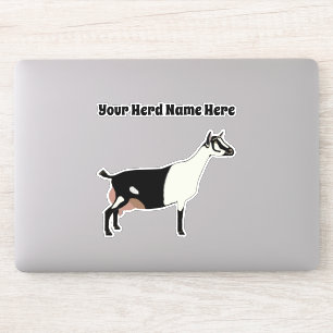 Sticker Chèvre laitière alpine personnalisée