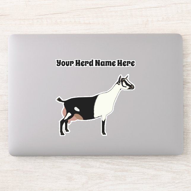 Sticker Chèvre laitière alpine personnalisée (Ordinateur)