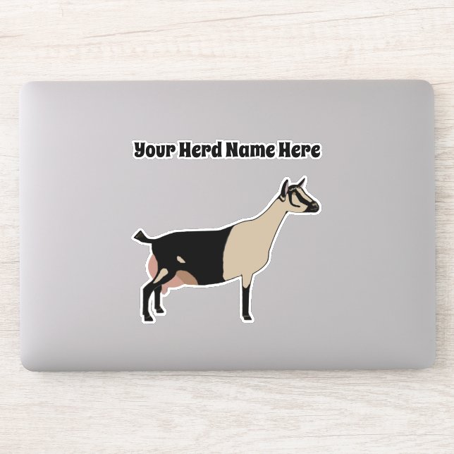 Sticker Chèvre laitière alpine personnalisée (Ordinateur)