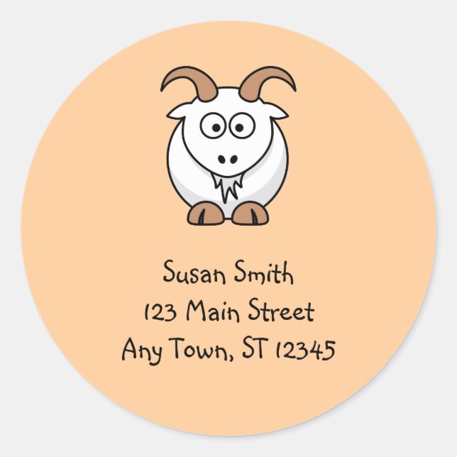 Sticker chèvre mignon (Devant)