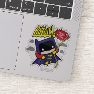 Sticker Chibi Batgirl prête à l'action
