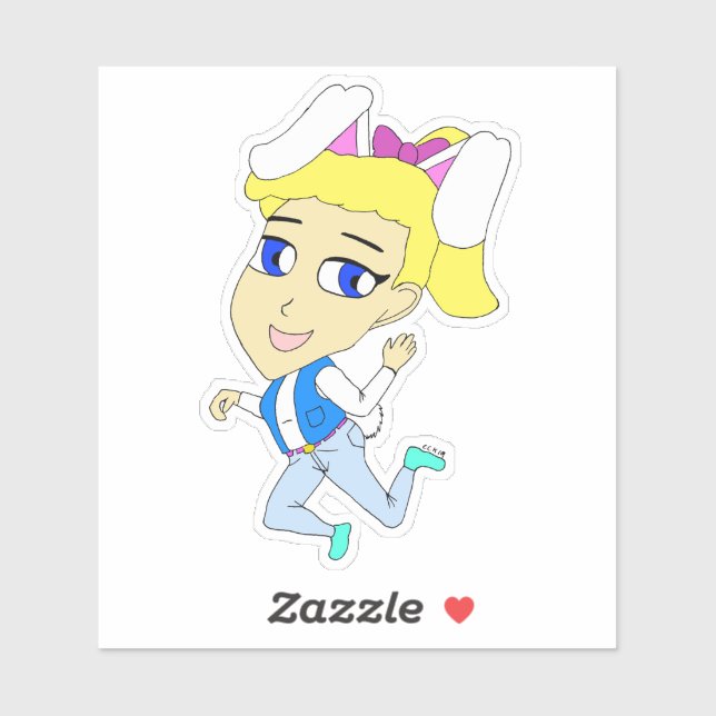 Sticker chibi bunnygirl (Feuille)