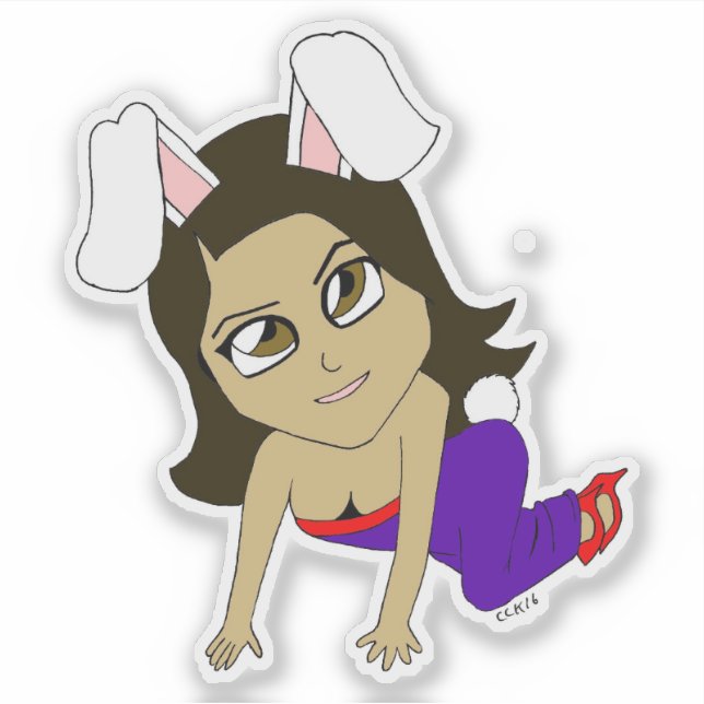 Sticker chibi bunnygirl (Devant)