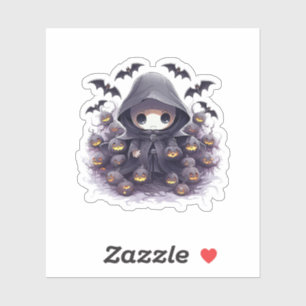 Sticker Chibi Grim Reaper Halloween - Fantastique sombre a