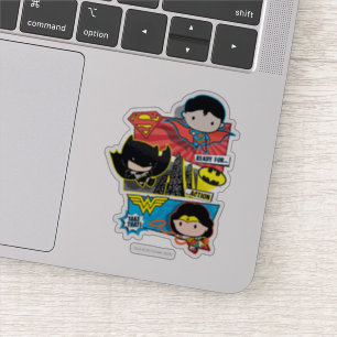 Sticker Chibi Heroes Ready For Action!