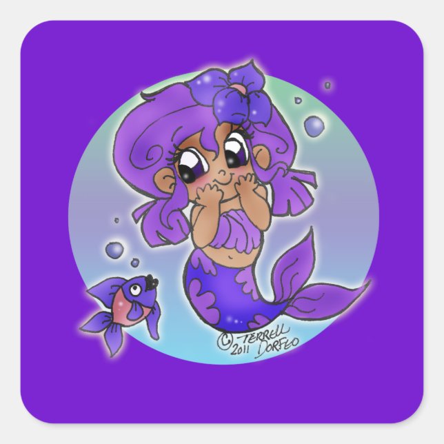 Sticker Chibi Mermaid (Devant)