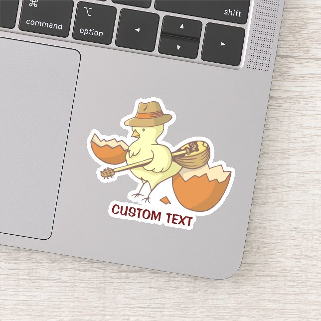 Sticker Chick de Pâques avec Bouzouki (Détail)