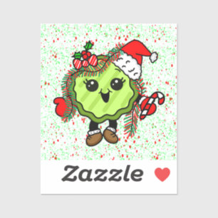 Sticker Chicket de Noël   Collettes de vacances amusantes
