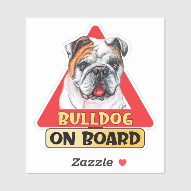 Sticker Chien à bord Voyage rouge Chien anglais (Feuille)