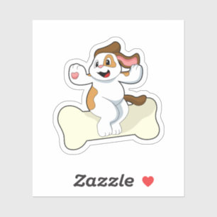 Sticker Chien avec os