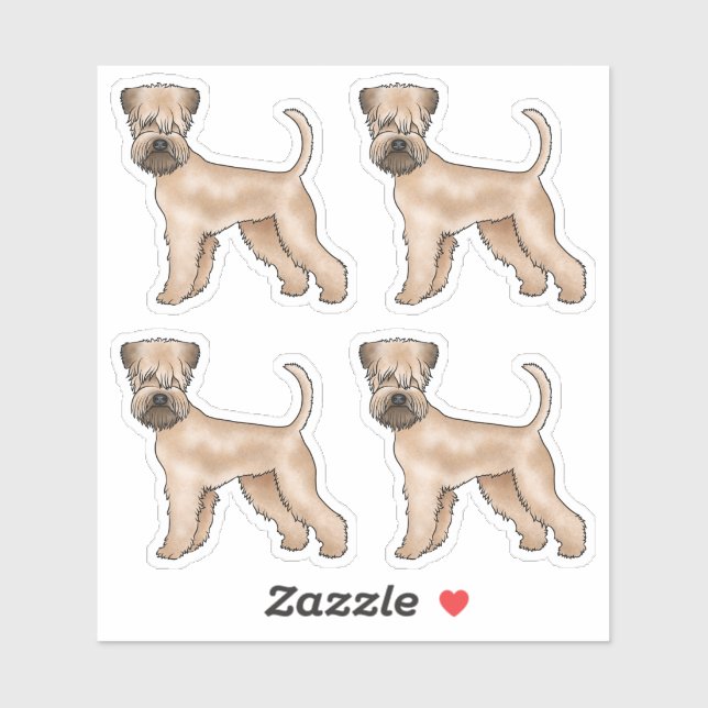 Sticker Chien caricaturé doux irlandais (Feuille)