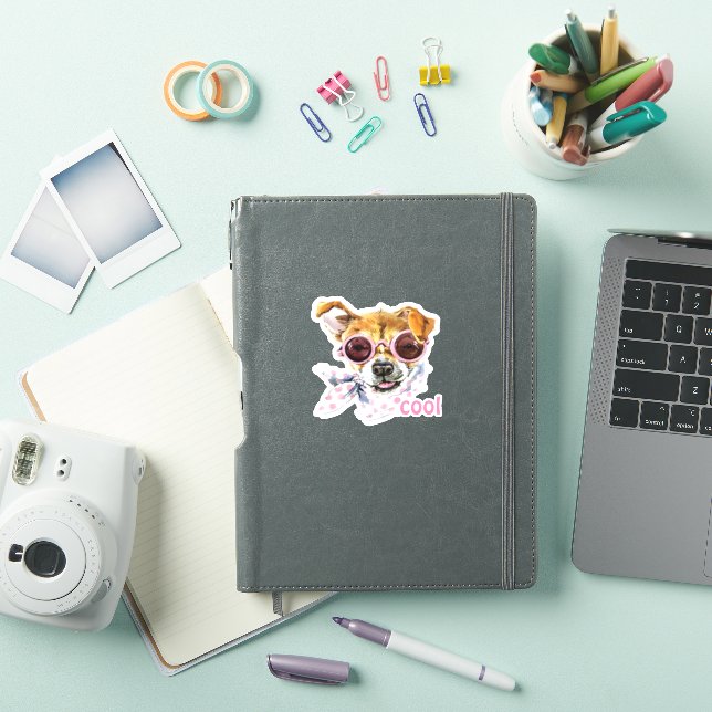Sticker chien cool (Couverture iPad)