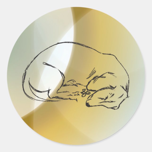 Sticker Chien Dachshund (Devant)