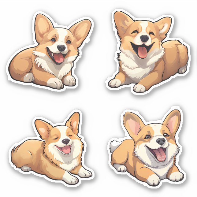 Sticker chien de chiot de jument corgi (Devant)