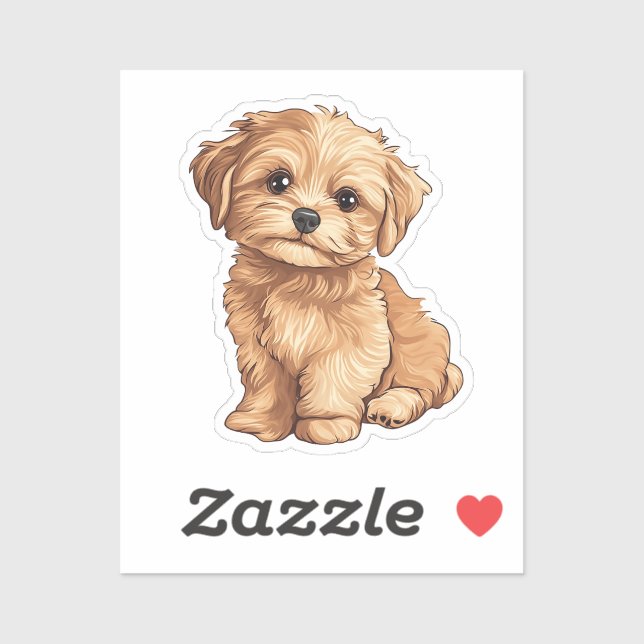 Sticker Chien de dessin (Feuille)